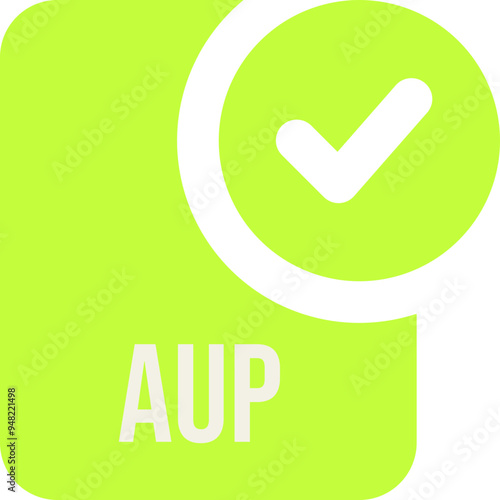 AUP ip file icon with black checked mark