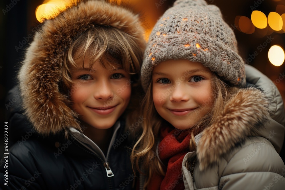 Small cute lemures looking at the camera outdoors generated by, generative IA Small cute lemures looking at the camera outdoors generated by, generative IA