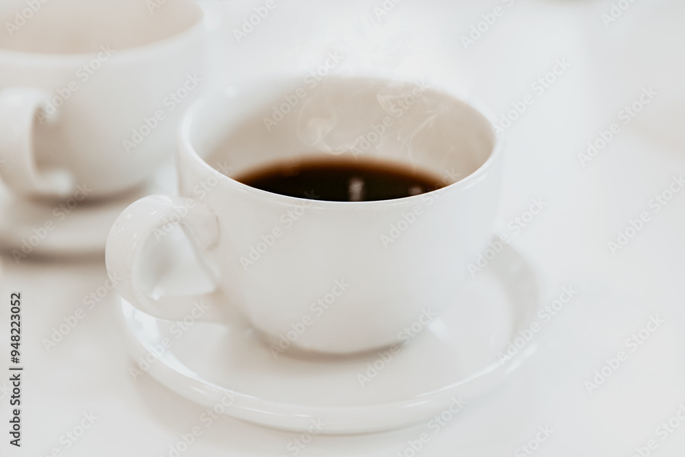 Two Cups of Hot Aromatic Coffee Two Cups of Hot Aromatic Coffee