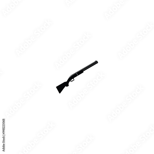 Gun and automatic weapon vector icons. Military combat firearms pictograms. Gun and automatic weapon, rifle and firearm, vector illustration