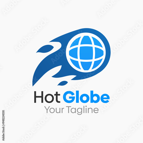 Hot Globe Logo Design Template. Good for Business, Agency, Community and Organization