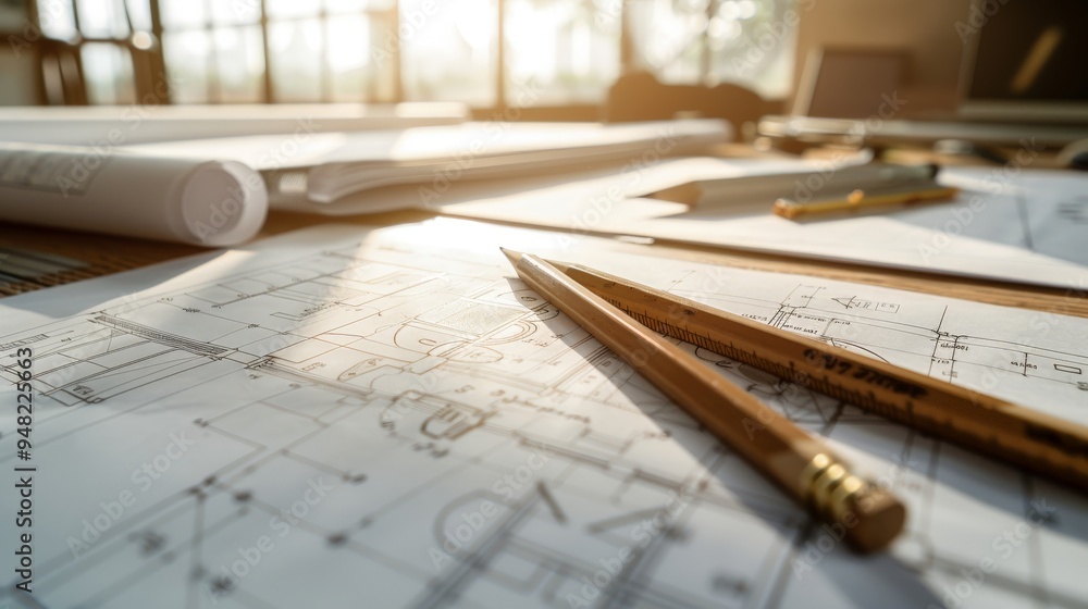 Architectural Design Drawings with a Pencil and Ruler Architectural Design Drawings with a Pencil and Ruler