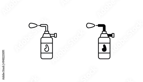 Blowtorch icon design with white background stock illustration