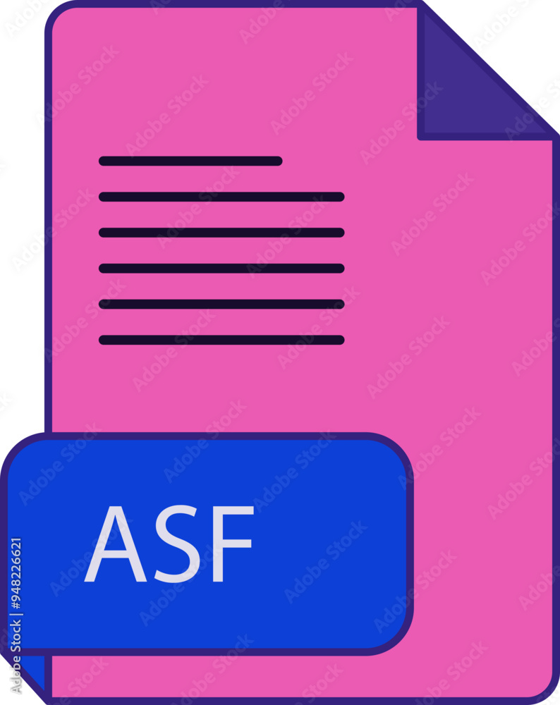 ASF file extension icon rounded lines and crisp corners ASF file extension icon rounded lines and crisp corners