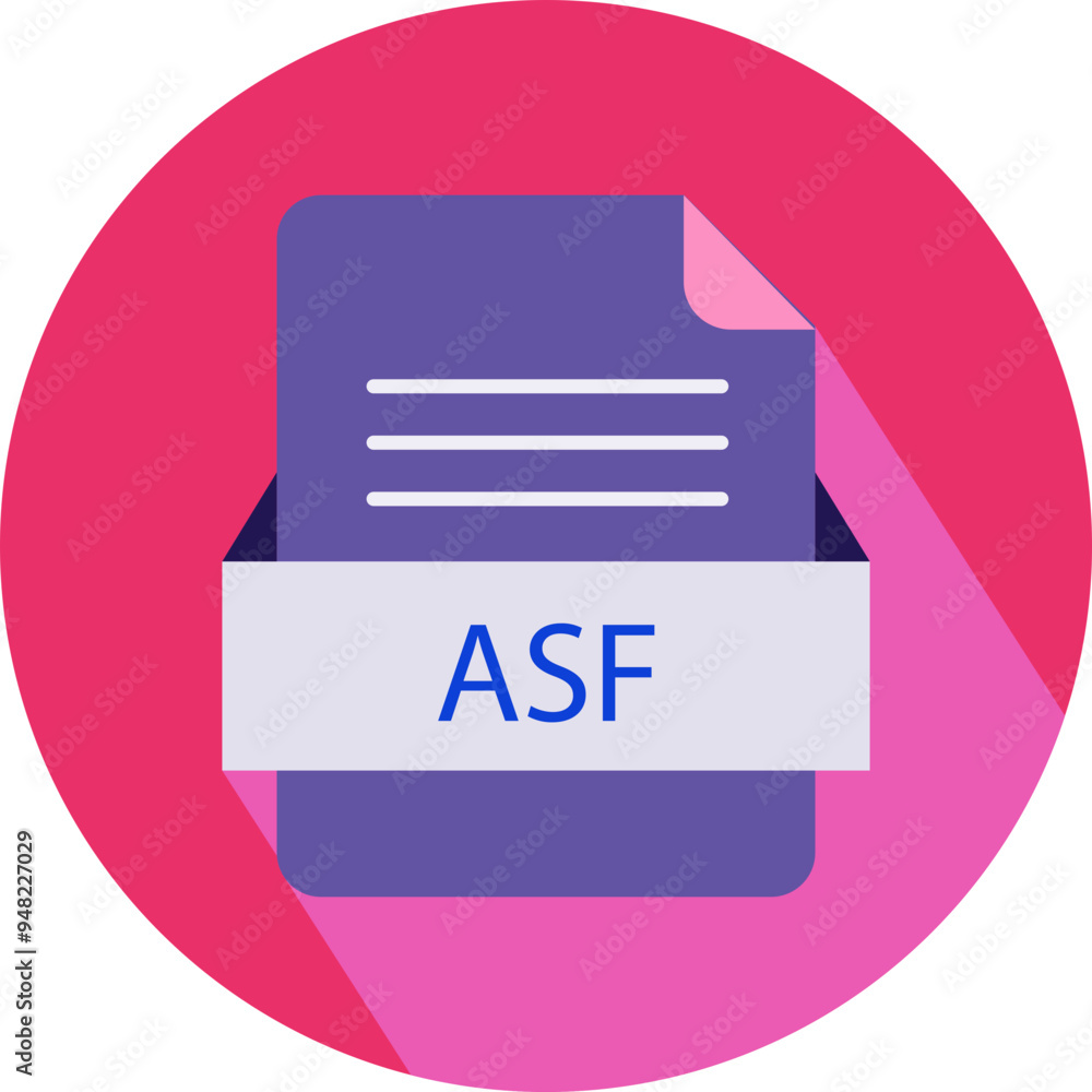 ASF File icon with black shadow ASF File icon with black shadow