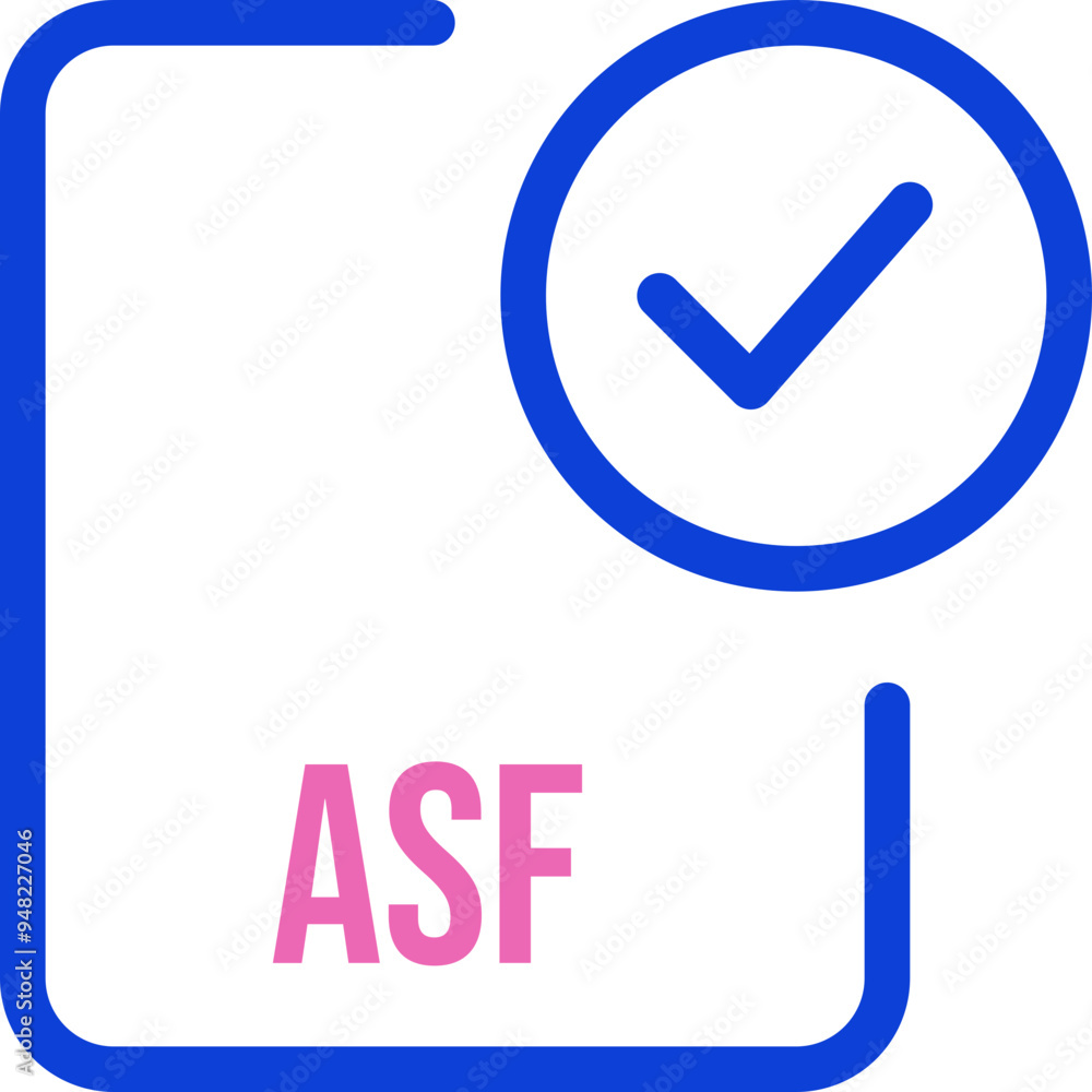 ASF File icon with checked ASF File icon with checked