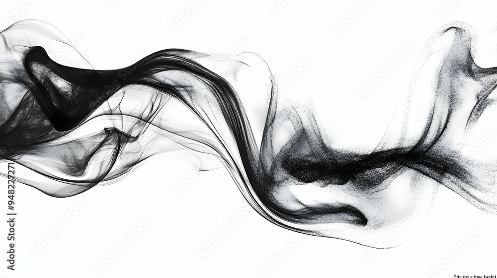 Abstract Black Smoke Wave Design Abstract Black Smoke Wave Design