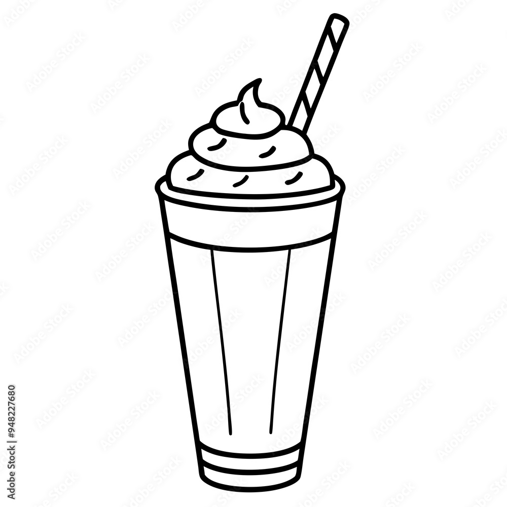 Chocolate Milkshake Vector Art Chocolate Milkshake Vector Art