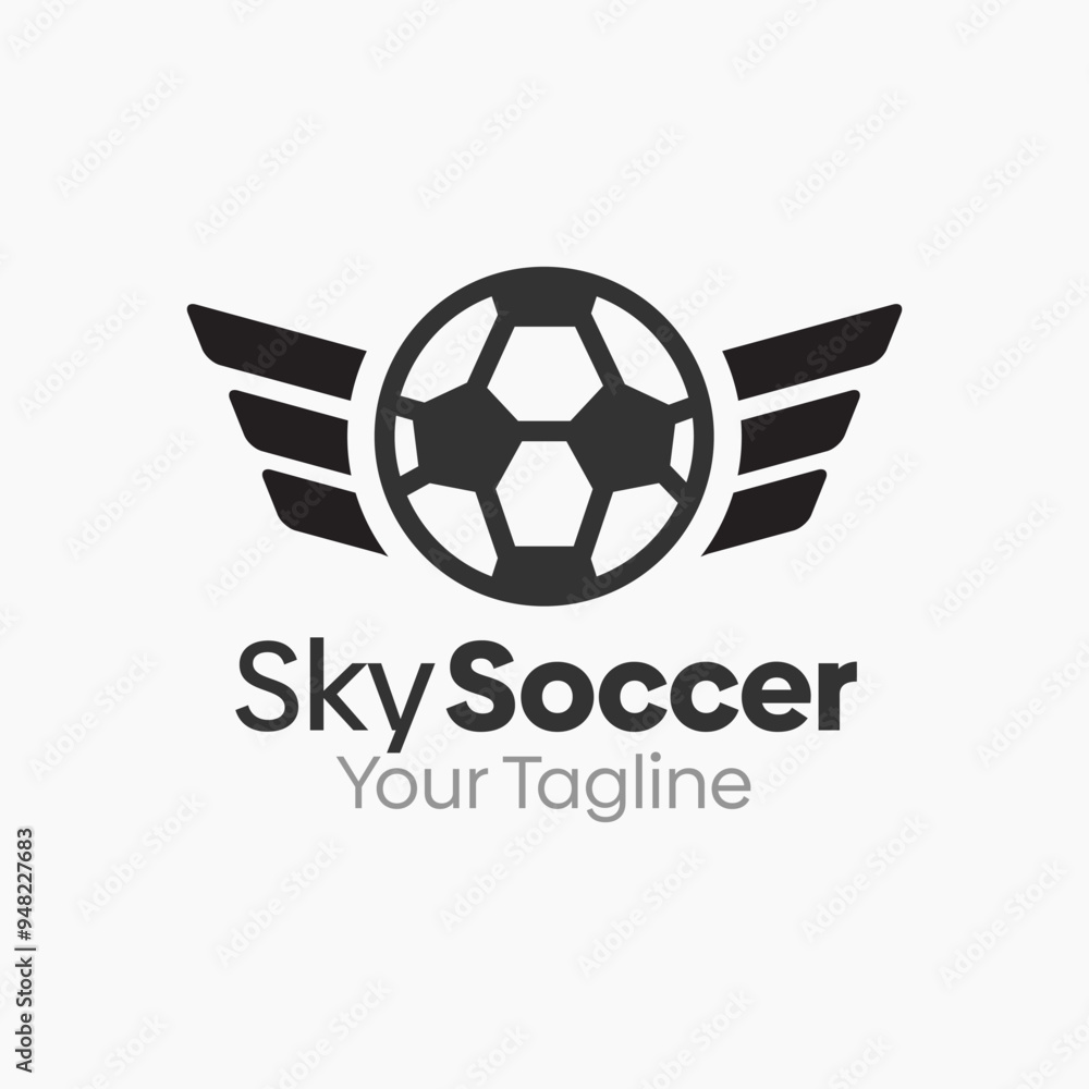 Obraz premium Sky Soccer Logo Design Template. Good for Business, Agency, Community and Organization