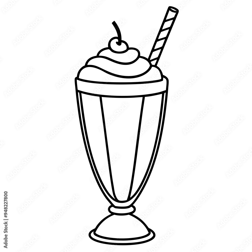 Chocolate Milkshake Vector Art Chocolate Milkshake Vector Art