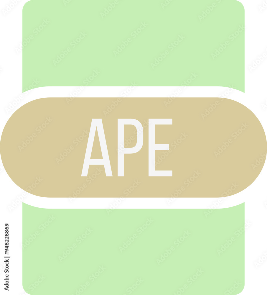 APE File extension icon rounded and color fill APE File extension icon rounded and color fill