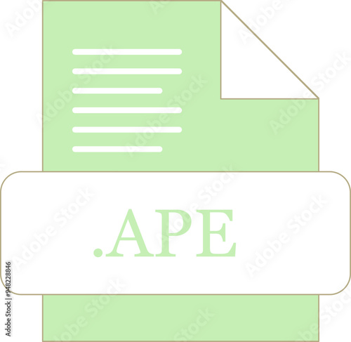 APE File extension icon fill with minimal colors