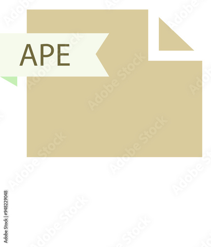 APE File format icon roe color fill