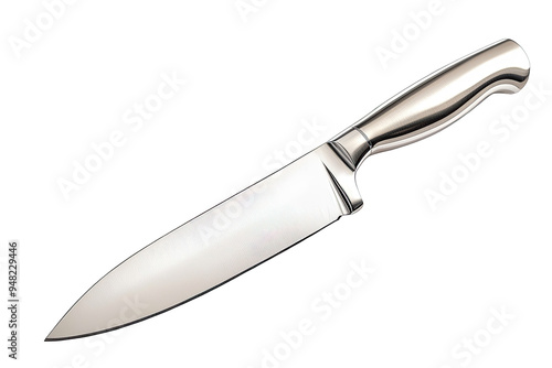 A sleek and modern kitchen knife with a stainless steel blade and ergonomic handle, perfect for various cooking tasks.