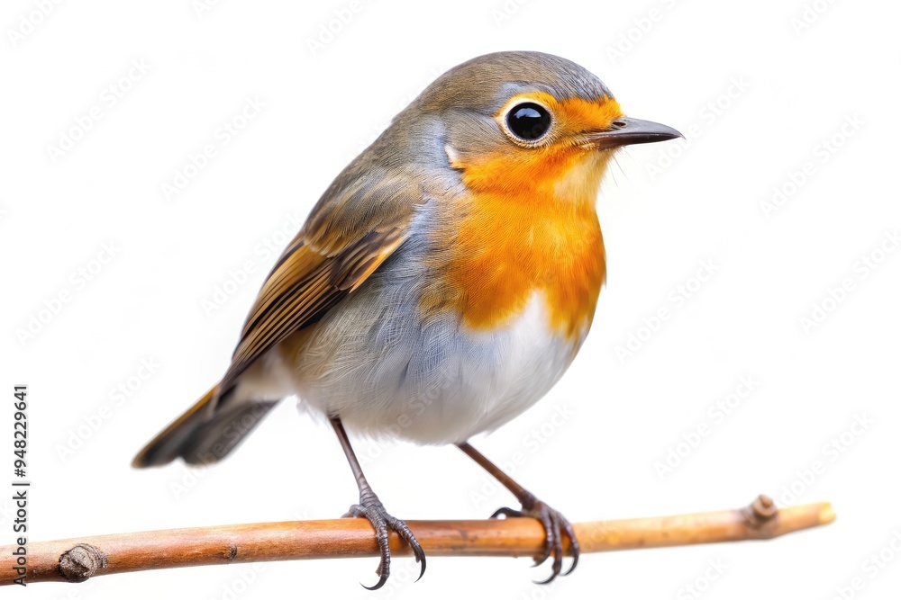 Isolated on a transparent white background, a small, delicate bird with soft feathers and bright eyes perches confidently on a slender branch. Isolated on a transparent white background, a small, delicate bird with soft feathers and bright eyes perches confidently on a slender branch.