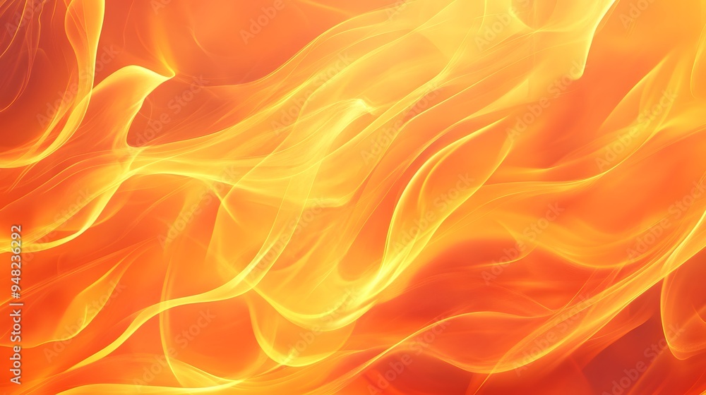A close-up of the flame, burning in an intense orange and yellow color with flames dancing across its surface A close-up of the flame, burning in an intense orange and yellow color with flames dancing across its surface