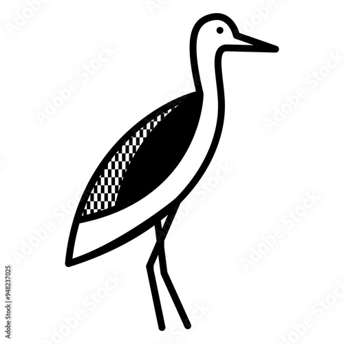 Swan icon, stork icon