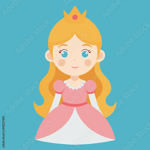 vector illustration of cute beautyfull princess