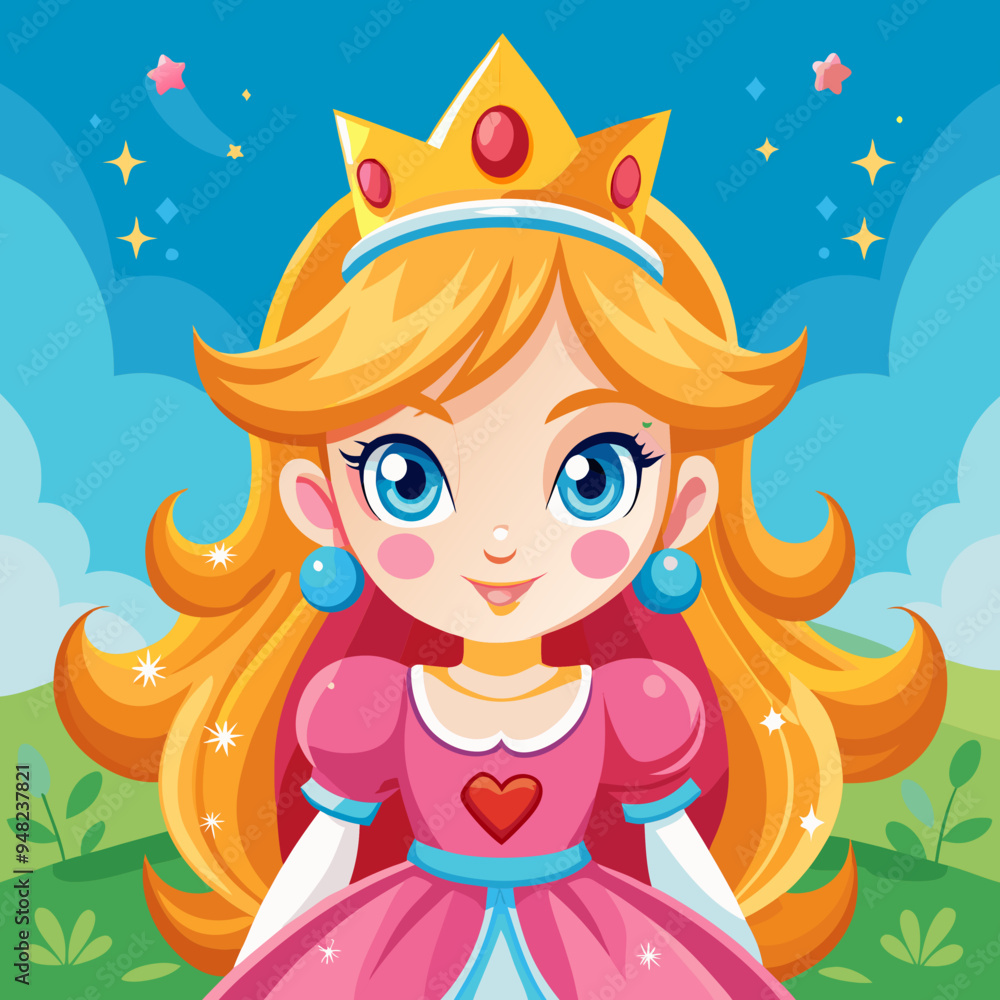 vector illustration of cute beautyfull princess vector illustration of cute beautyfull princess