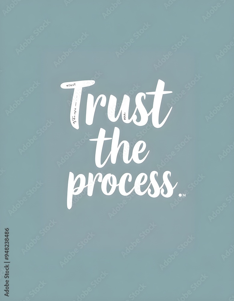Obraz premium Trust the process Motivational quotes. Inspirational quote for your opportunities. Inspiring typography motivation quotes for wall decoration, postcards, posters or brochures