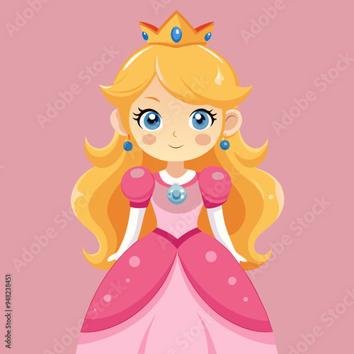 vector illustration of cute beautyfull princess