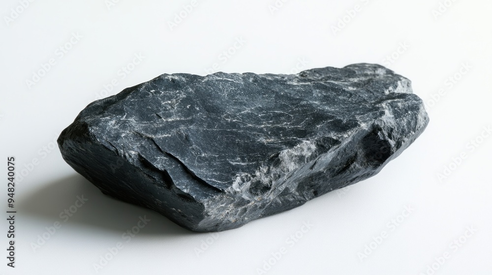 Black Rock on White Background Black Rock on White Background