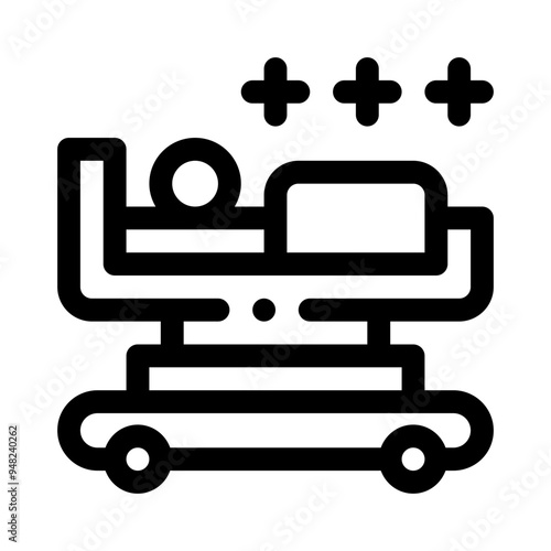 inpatient care line icon