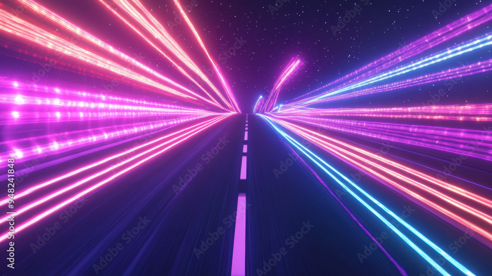 Neon Road to Future. Neon Road to Future.