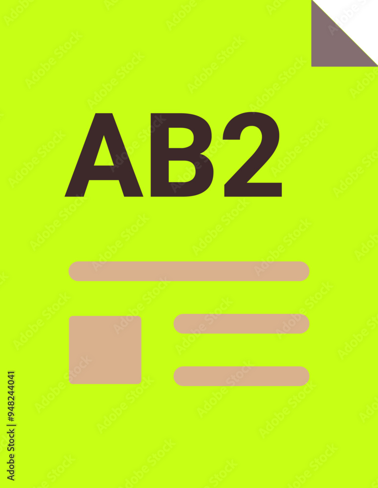 AB2 with deep and minimal colors and folded icon AB2 with deep and minimal colors and folded icon