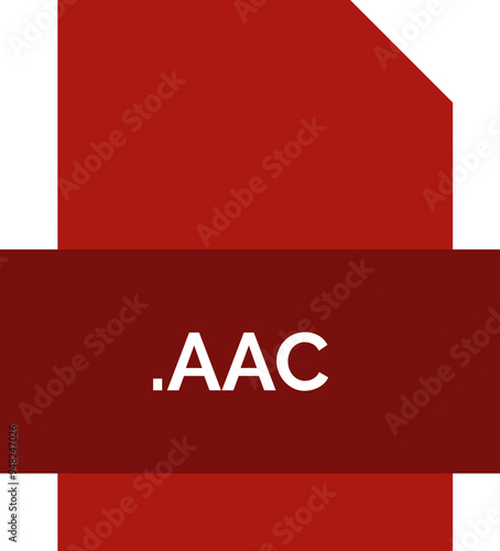 AAC File extension icon fill crisp corners with symbol