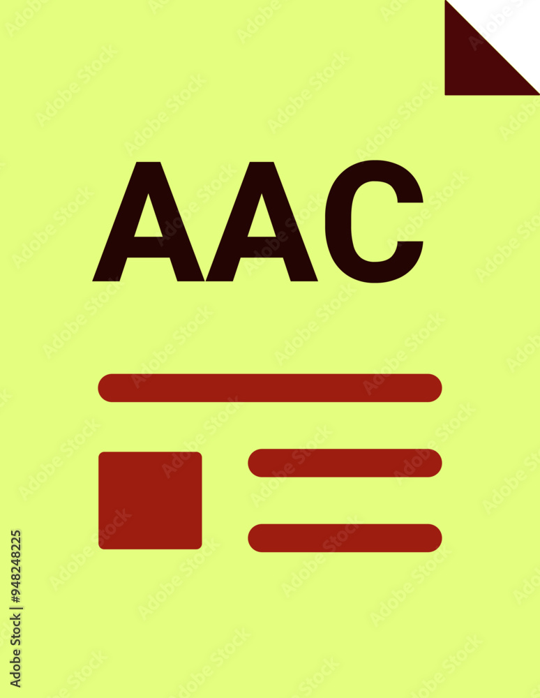 AAC with deep and minimal colors and folded icon