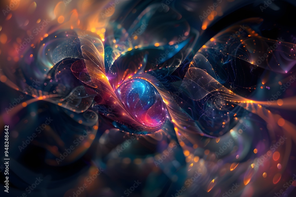 Abstract Art with Glowing Colors Abstract Art with Glowing Colors