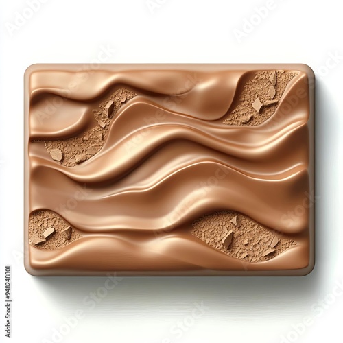 Wallpaper Mural Close-up of a chocolate bar with wavy texture and pieces of nuts. Torontodigital.ca