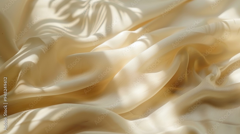 Soft, creamy fabric draped elegantly with gentle shadows creating a delicate and serene texture. Soft, creamy fabric draped elegantly with gentle shadows creating a delicate and serene texture.