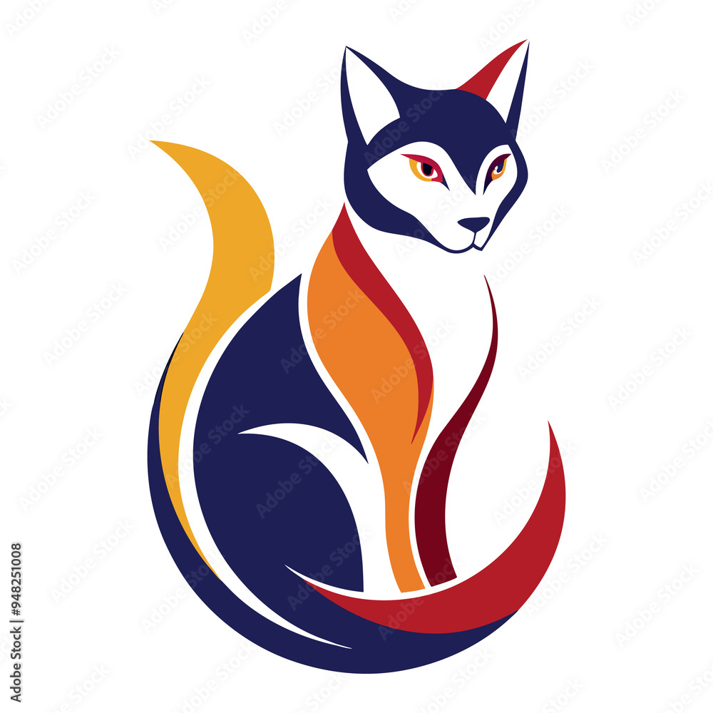 Sitting dog logo concept vector illustrations generated Ai Sitting dog logo concept vector illustrations generated Ai