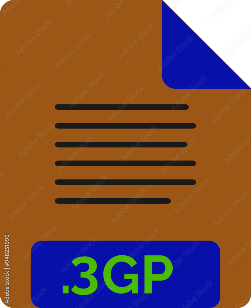 3GP File icon minimal 3GP File icon minimal