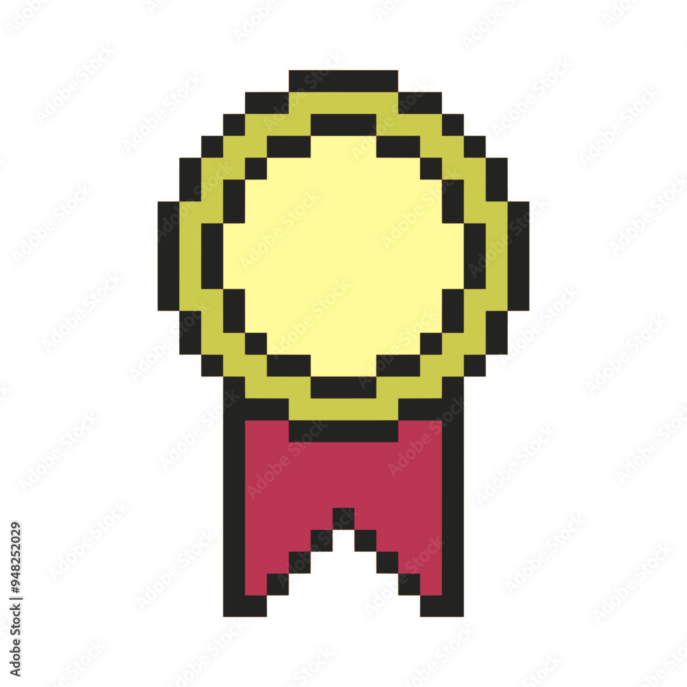 golden circle badge pixel art golden circle badge pixel art