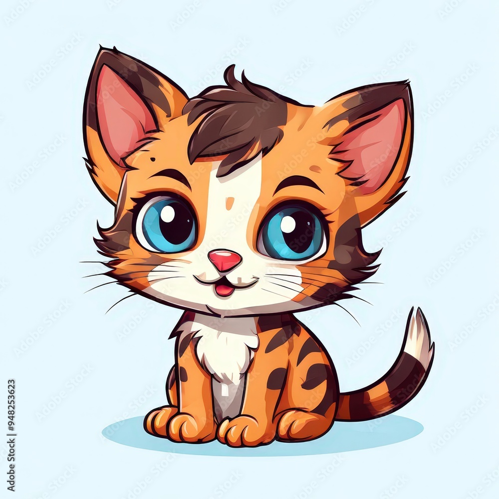 Fototapeta premium the AI Image Generator, vector cute cat cartoon