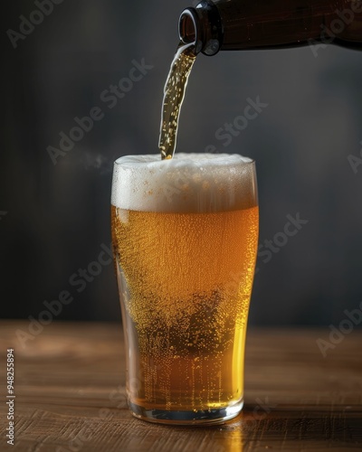 Wallpaper Mural Beer pouring aesthetics, focusing on the visual appeal and perfect pour of a cold beer Torontodigital.ca