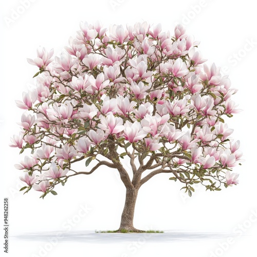 Magnolia Tree in Full Bloom.