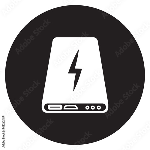 power bank icon illustration design