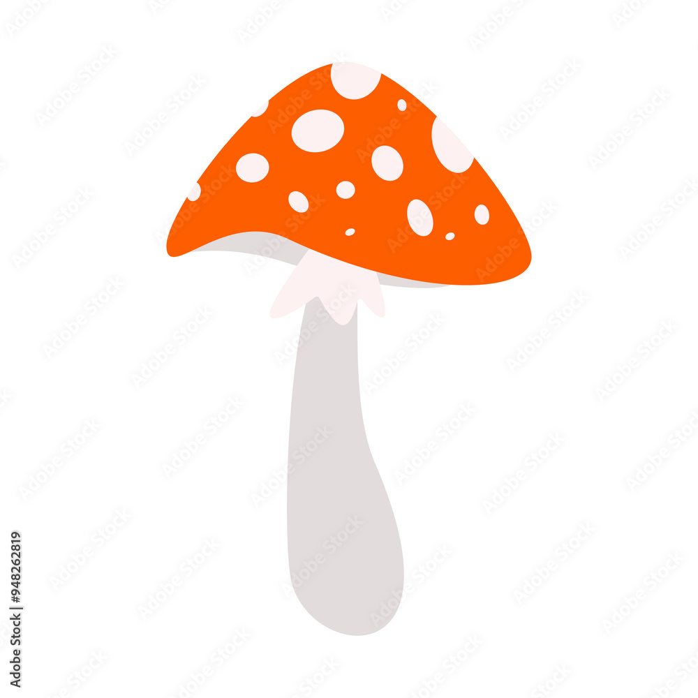 Illustration of a forest mushroom isolated on a white background. Vector graphics. Forest mushroom. Illustration of a forest mushroom isolated on a white background. Vector graphics. Forest mushroom.