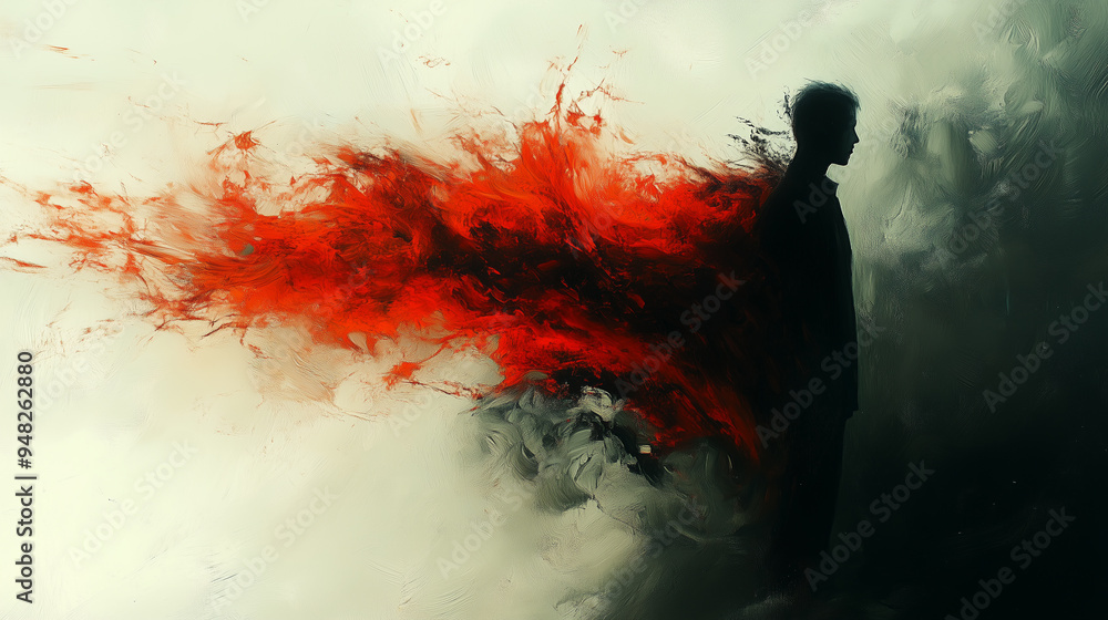 Anger that overwhelms a person. Full body short Anger that overwhelms a person. Full body short