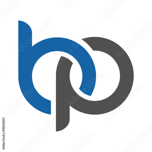 bp letter link logo template