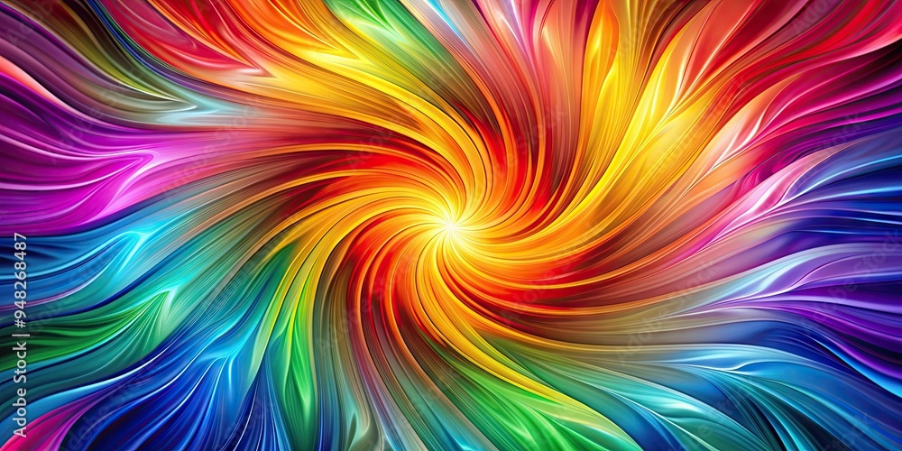 Obraz premium Vibrant, mesmerizing gradient background showcasing a kaleidoscope of blurred, swirling colors, perfect for adding a dynamic, artistic touch to various designs and visual projects.