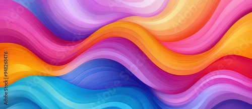 Abstract Colorful Waves.