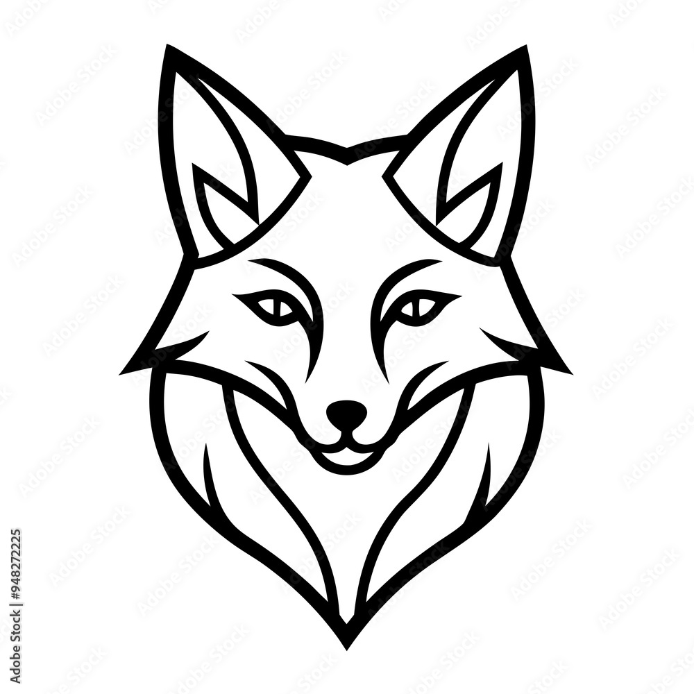Fox Logo Vector line Art Fox Logo Vector line Art