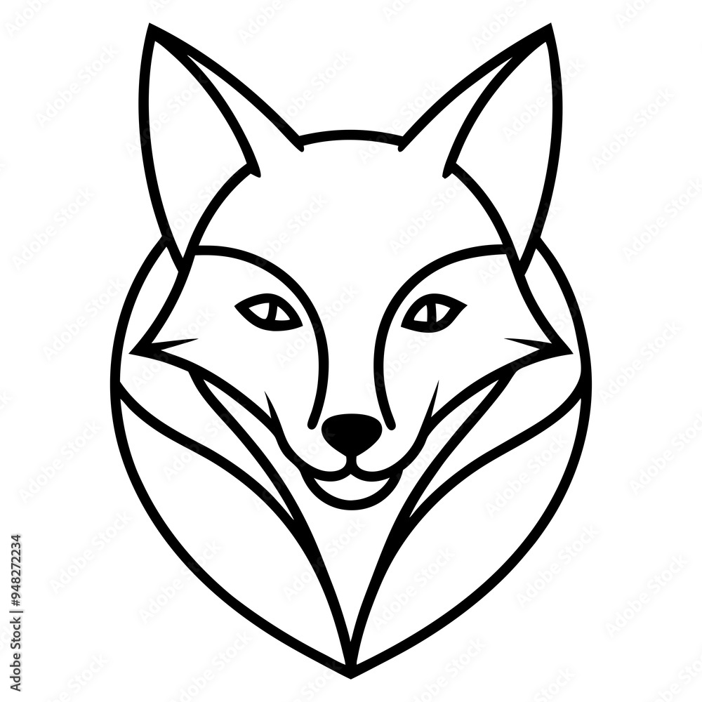 Fox Logo Vector line Art Fox Logo Vector line Art