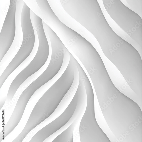 Abstract White Waves.