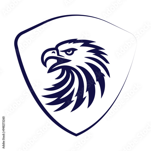 minimalist eagle head lineart vector logo